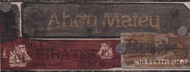 Vintage Pirate Signs Marquees ZB3113BD Wallpaper Border - £23.61 GBP
