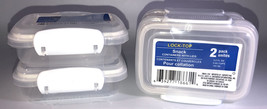 Snack Containers W Locking Lids 5.25oz Ea-Get Two 2-packs(4 Total)White-SHIP24HR - £12.64 GBP