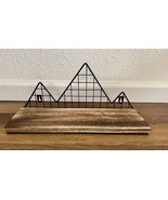Floating Shelf Rustic Wood Display Storage Shelf with Metal Wire Mounati... - $26.73