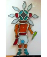 Vintage Figural Stained Glass Suncatcher 9. 1/4&quot; Long Heavy - €67,71 EUR