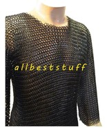 Medieval Chainmail Shirt For Child 10-15 year age Butted Black Finish Ma... - £105.59 GBP