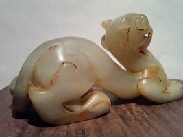 Antique Chinese Tang style White Jade Tiger - £373.66 GBP