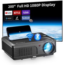1080P Hd Projector 7500Lm, Wifi Bluetooth Projector Built-In Android Tv, 200 Hom - £343.08 GBP