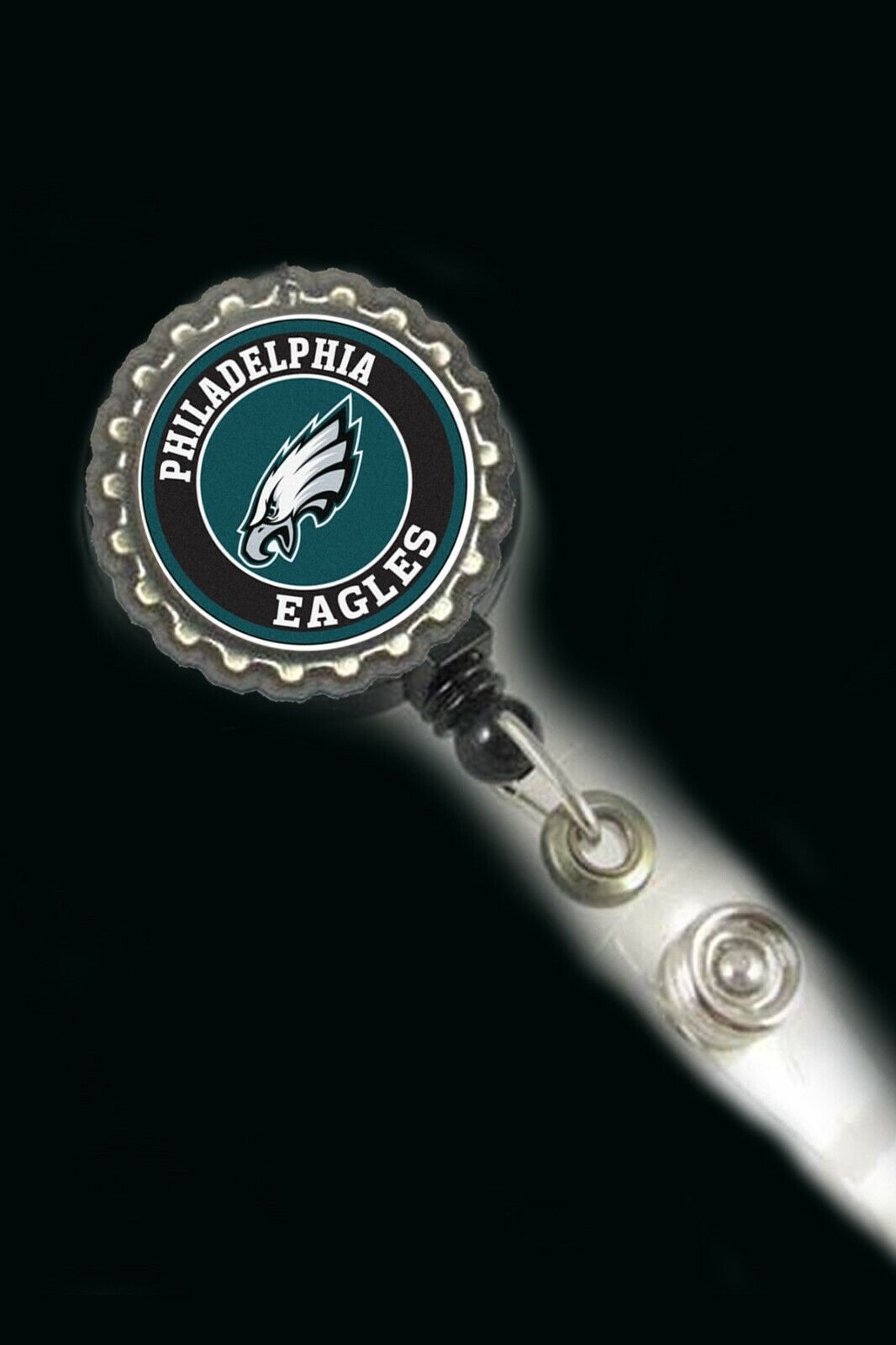 Phiiladelphia Eagles  work Retractable Reel ID Badge Holder cna secretar... - $4.60