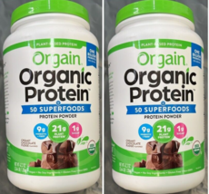 2X Orgain Organic Plant Based Protein Powder  Creamy Chocolate - 2.64lbs Ex03/25 - £55.85 GBP