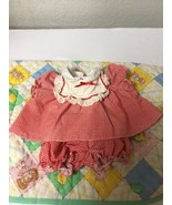 Vintage Cabbage Patch Kids Red Dress &amp; Matching Bloomers For CPK Girl Dolls - $95.00