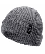 Winter Knitted Fishermen Beanie Hats For Men Merino Wool Short Cuffed Sk... - £22.34 GBP