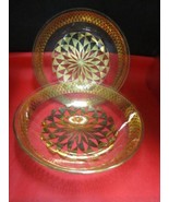 Pair of Culver bowls glass and gold 8&quot; - $76.41 CAD