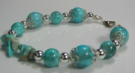 Turquoise Gemstone- Bracelet, Metaphysical-Wisdom, Love relationships-21020304 - £12.05 GBP