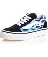 Vans Kid Old Skool Sneakers Camo Blue Flame / Black ( 2.5 ) - $107.81 CAD