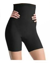 Assets Spanx Black High Waist Mid Thigh Clever Controller SS3415 Super Slimming - £31.87 GBP