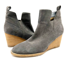 Blondo Irving Womens 9.5 Waterproof Suede Leather Wedge Ankle Booties Gray  - £38.52 GBP