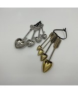 2 Sets Of 4 Measuring Spoons- Key Hearts Silver Tone &amp; Heart Arrows Bras... - €12,82 EUR