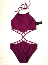 NWT La Blanca Sexy Purple Wine Halter Cut-Out Monokini Swim Suit 12 $119 - £30.69 GBP