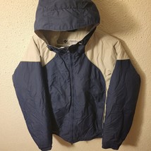 Columbia VTG Womens Sz Large Navy Insulated Hooded Thick Winter Ski Jacket - £34.40 GBP