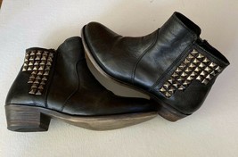 14th &amp; Union Studded Boots Size 6 Black leather booties - £11.87 GBP