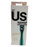 BIC Us. Unisex Razor 1 Handle + 2 Cartridges - Teal color - $12.95