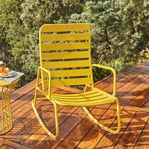 Novogratz 88065Ylw1E Poolside Roberta Outdoor Rocking Chair, Yellow - £114.27 GBP