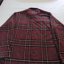 Backpacker Outdoors Men's Burgundy Acrylic Plaid Shirt Long Sleeve Size Large image 7