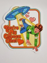 You&#39;re My Chosen One! Boy Being Sucked Into UFO Sticker Decal Fun Embellishment - £1.73 GBP