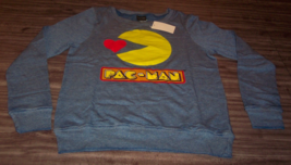WOMEN&#39;S TEEN Juniors I LOVE PAC-MAN PACMAN Crew Sweatshirt SMALL NEW w/ TAG - $29.70