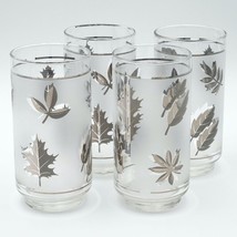 Vintage 1970s Libbey Silver Leaf Highball Glasses Set of 4 Made in USA - $39.60