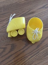 Cabbage Patch Kids Doll Yellow Rubber Roller Skate shoes Hong Kong - £10.40 GBP