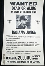 Steven Spielberg:Dir:Harrison Ford (Indiana Jones) Rare Wanted Poster - £116.85 GBP