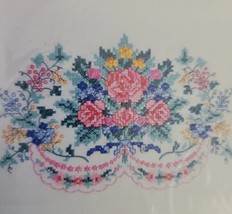 Summer Floral Embroidery Pillowcase Kit Bucilla Bouquet Makes 2 Stamped 63979 - $16.95