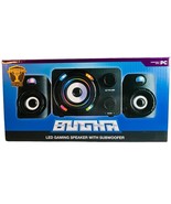 BUGHA Exclusive LED Gaming Speakers &amp; Subwoofer Set of 3 ~ NEW - $22.72