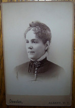 19c Antique Victorian Lady Cabinet Photo Rebecca Jankins Albany Ny - £4.65 GBP