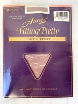 Hanes Fitting Pretty Light Support Pantyhose Sandalfoot Town Taupe Queen... - £6.01 GBP
