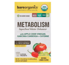 BareOrganics Metabolism Superfood Water Enhancer Lemon5.0ea - £11.78 GBP