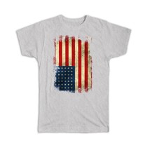 United States : Gift T-Shirt Distressed Flag Vintage Expat Country - $24.99+