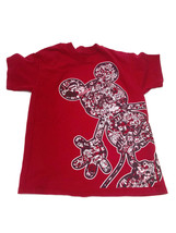 Disney Child&#39;s Unisex T-Shirt Red Mickey Mouse Graphic Pattern Size Medi... - $9.46