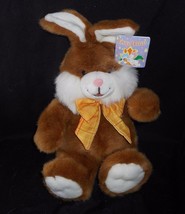 16&quot; Vintage 1999 Kids Of America Brown Bunny Rabbit Stuffed Animal Plush Toy Tag - £21.26 GBP