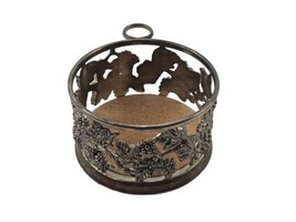 Godinger Silver Wine Bottle Coaster Grape Leaf Design With Ring For Stopper - £6.81 GBP