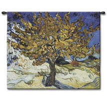 44x53 MULBERRY TREE Van Gogh Botanical Tapestry Wall Hanging - £129.97 GBP