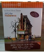 Dept 56 Halloween Village LaGhosti Movie Theater 5Pc Gift Set Working Re... - £165.50 GBP