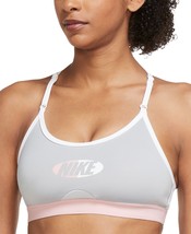 Nike Womens Dri fit Indy Colorblocked Sports Bra,Smoke Grey,Small - £39.96 GBP