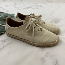Olukai Womens Kaula Pa&#39;A Li Espadrille Flats Size 7.5 Cream Lace Up NO I... - $26.72