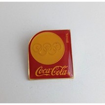Vintage Coca-Cola Brazil COC Olympic Lapel Hat Pin - $10.40
