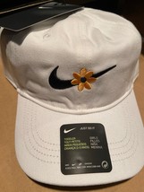 Nike Girl&#39;s Floral Swish White Hat 2/4T *NEW* pp1 - $14.99