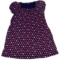 Vintage Gymboree Navy Blue/Red Apples Print Dress Sz 4 - $15.36