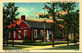 US Post Office Building Southern Pines North Carolina NC Linen Postcard UNP S22 - £3.09 GBP