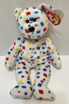 VTG TY Beanie Babies TY 2K Confetti Plush Bear with Tag Rare with Errors 8.75&quot; - £19.24 GBP