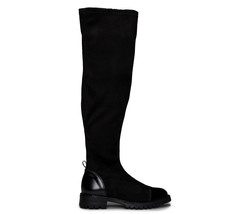 Vegan boot knee shaft smart minimalist elegant confident suede breathable lined - £134.02 GBP