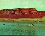 Boats on Blue Lake in Grand Coulee Basin Washington WA UNP Chrome Postcard  - $3.91