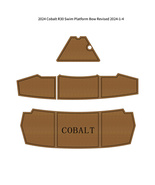 2024 Cobalt R30 Swim Platform Bow Pad Boat EVA Foam Faux Teak Deck Floor... - $450.00
