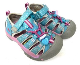KEEN 8 Girls Toddler Sandals Newport Waterproof Teal Blue Pink - £19.61 GBP